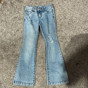 art class Blue Flared Jeans Retro Style